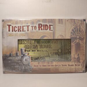 Ticket to Ride North American Open Tour Ticket Metal Card Ingot Figurine